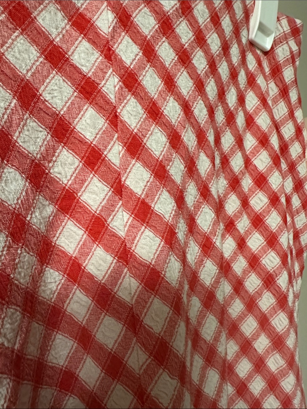 Universal Thread Red Gingham Seersucker Midi Skirt M NWT - Picture 3 of 9